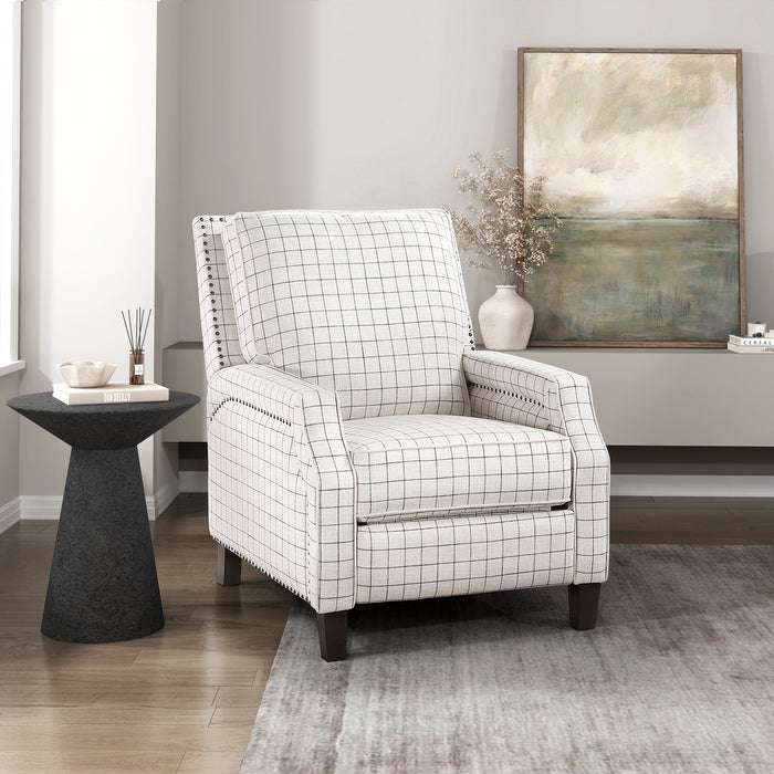 OakvillePark Sylenthall Textured Fabric Manual Push Back Recliner