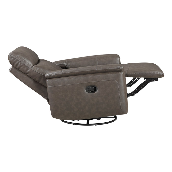 OakvillePark Wildfern Leather Manual Swivel Glider Recliner