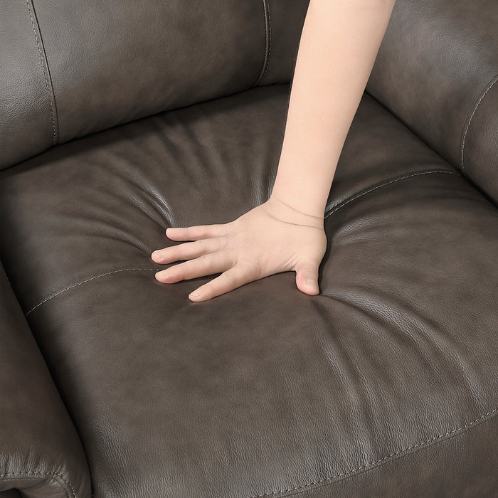 OakvillePark Wildfern Leather Manual Swivel Glider Recliner