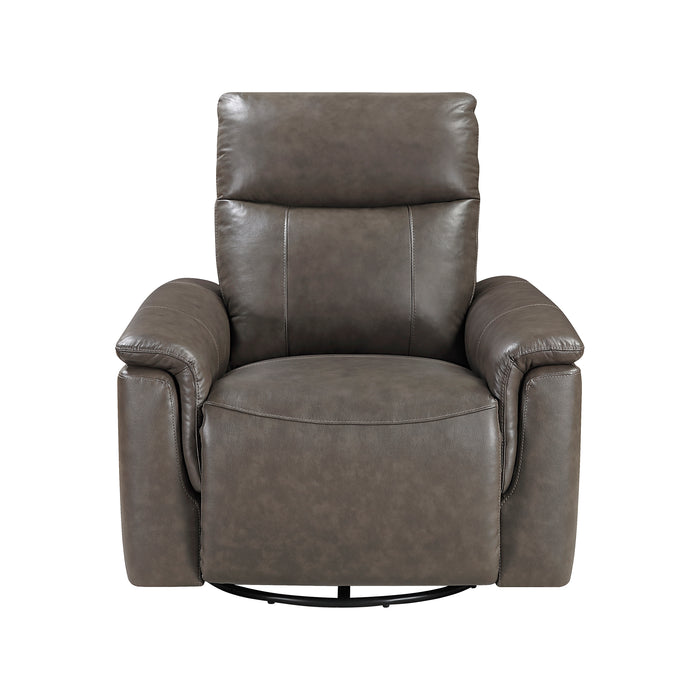 OakvillePark Wildfern Leather Manual Swivel Glider Recliner