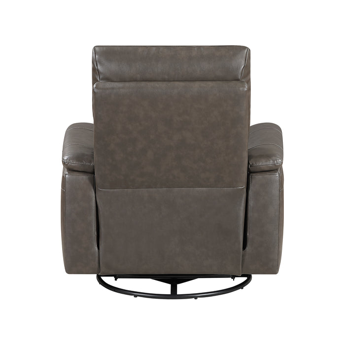 OakvillePark Wildfern Leather Manual Swivel Glider Recliner