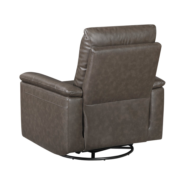 OakvillePark Wildfern Leather Manual Swivel Glider Recliner