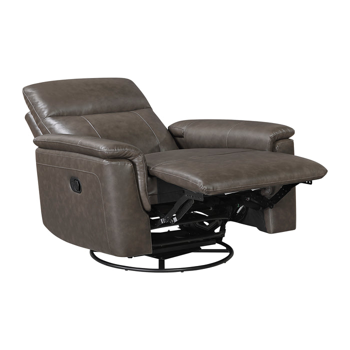 OakvillePark Wildfern Leather Manual Swivel Glider Recliner