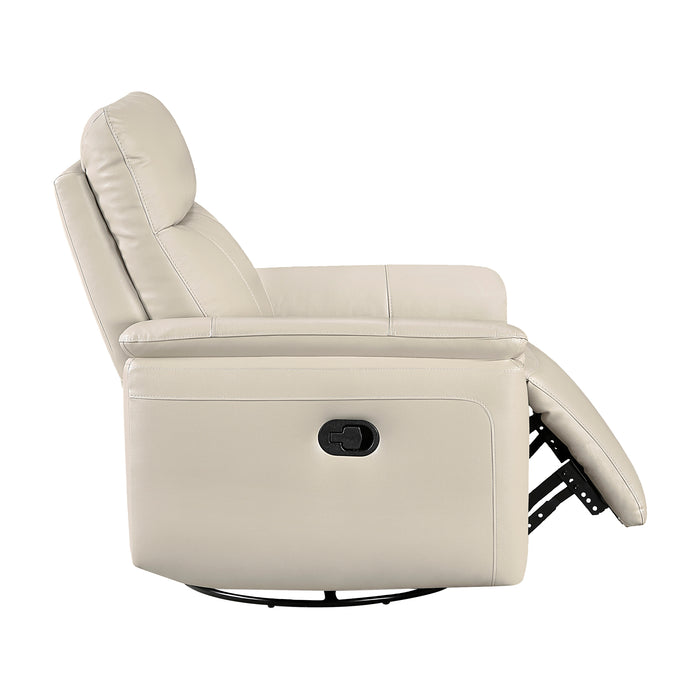 OakvillePark Wildfern Leather Manual Swivel Glider Recliner