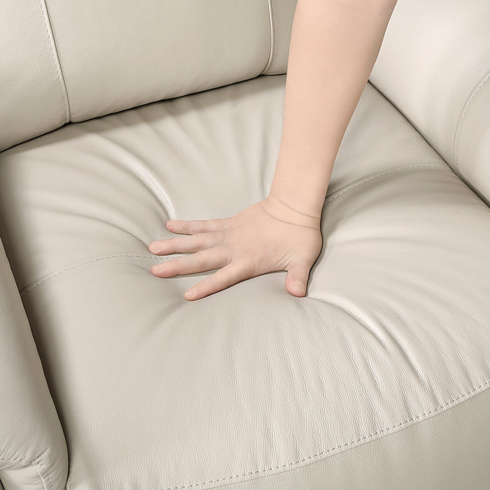 OakvillePark Wildfern Leather Manual Swivel Glider Recliner