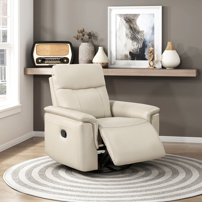 OakvillePark Wildfern Leather Manual Swivel Glider Recliner