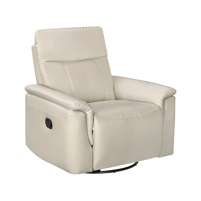 OakvillePark Wildfern Leather Manual Swivel Glider Recliner