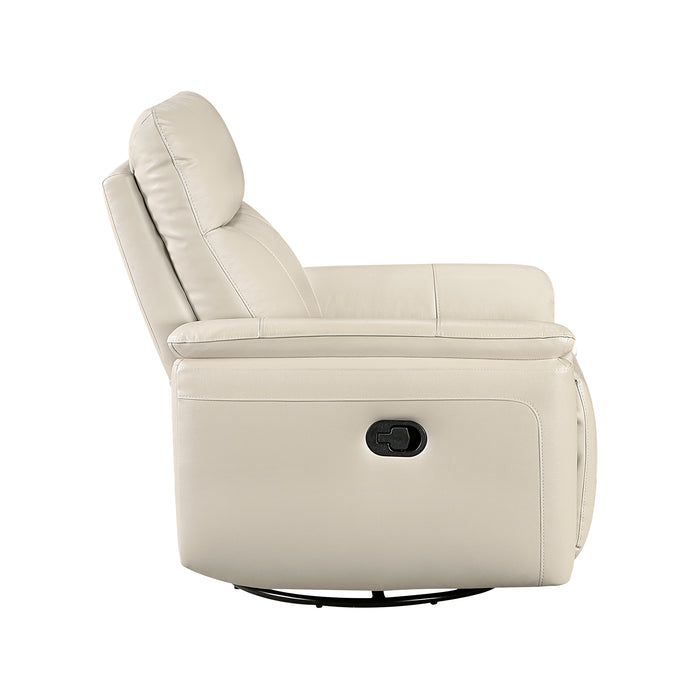 OakvillePark Wildfern Leather Manual Swivel Glider Recliner