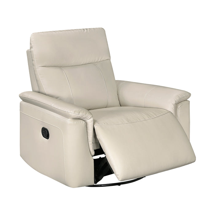 OakvillePark Wildfern Leather Manual Swivel Glider Recliner