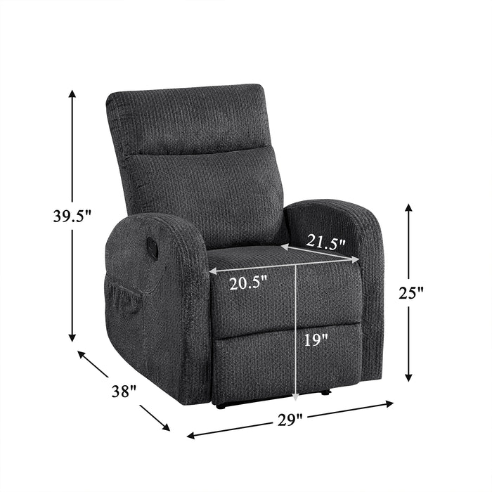 OakvillePark Brava Microfiber / Faux Leather Manual Recliner