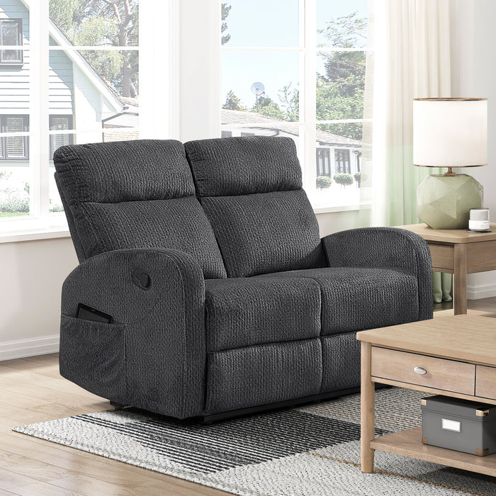 OakvillePark Brava Microfiber / Faux Leathe Double Manual Reclining Loveseat