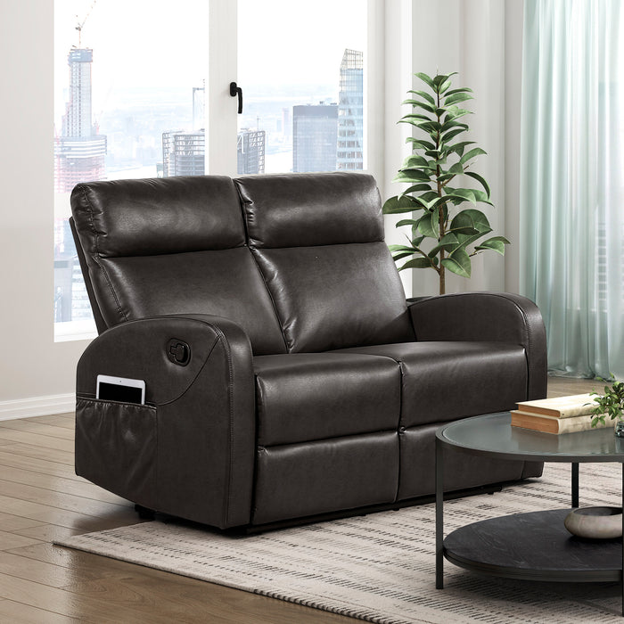 OakvillePark Brava Microfiber / Faux Leathe Double Manual Reclining Loveseat