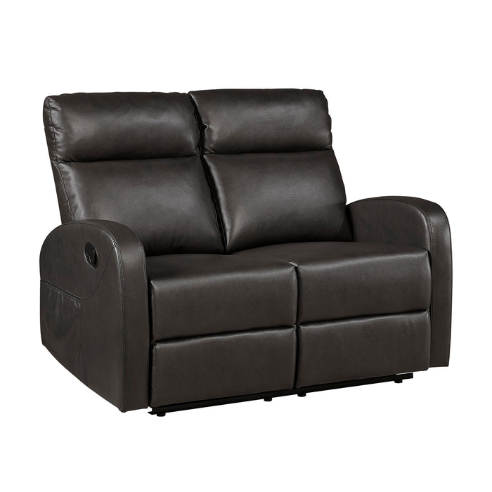 OakvillePark Brava Microfiber / Faux Leathe Double Manual Reclining Loveseat