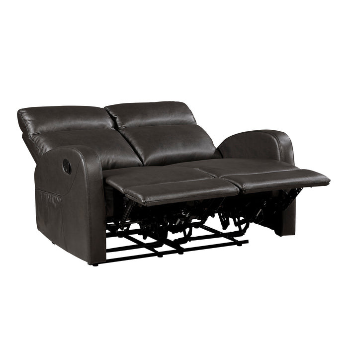 OakvillePark Brava Microfiber / Faux Leathe Double Manual Reclining Loveseat