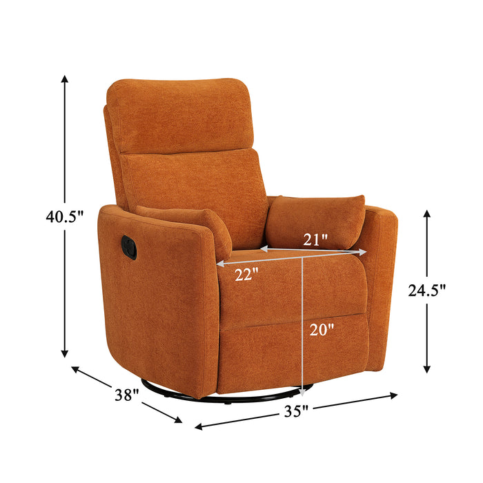 OakvillePark Allura Microfiber Swivel Glider Manual Recliner