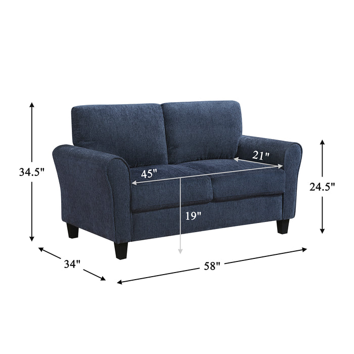 OakvillePark Eunice Fabric Living Room Loveseat