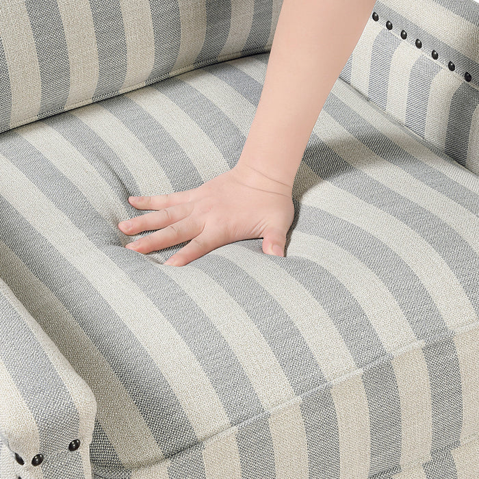 OakvillePark Solace Textured Fabric Push Back Manual Recliner
