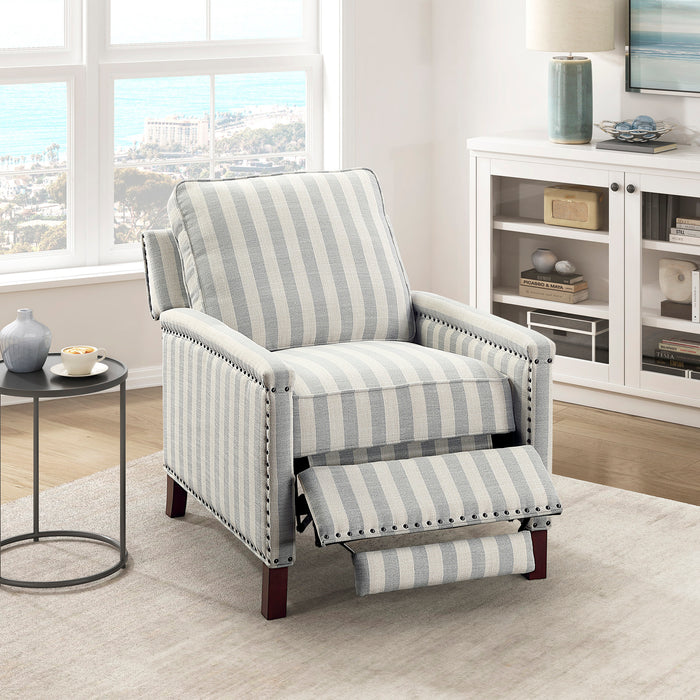 OakvillePark Solace Textured Fabric Push Back Manual Recliner