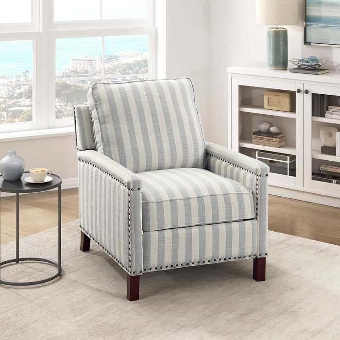 OakvillePark Solace Textured Fabric Push Back Manual Recliner