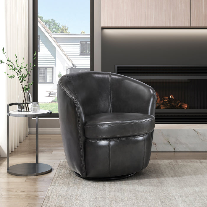 OakvillePark Evercliff Leather Swivel Chair