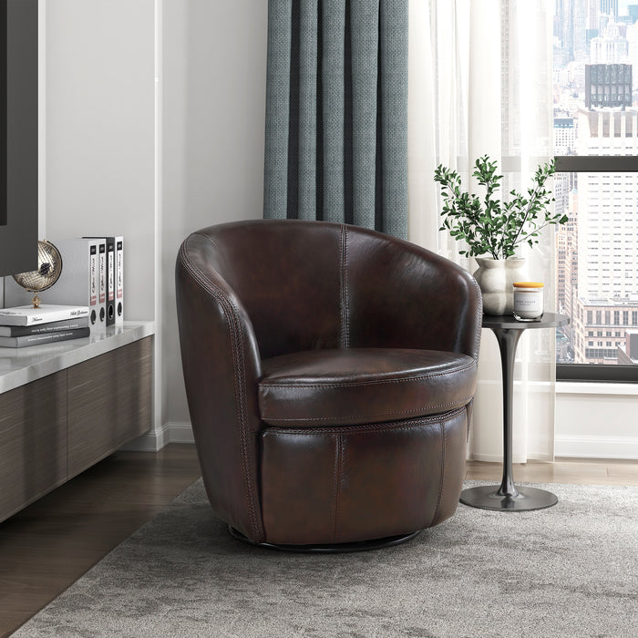 OakvillePark Evercliff Leather Swivel Chair