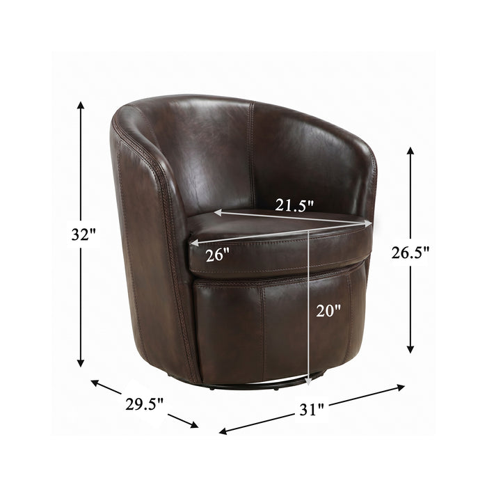 OakvillePark Evercliff Leather Swivel Chair