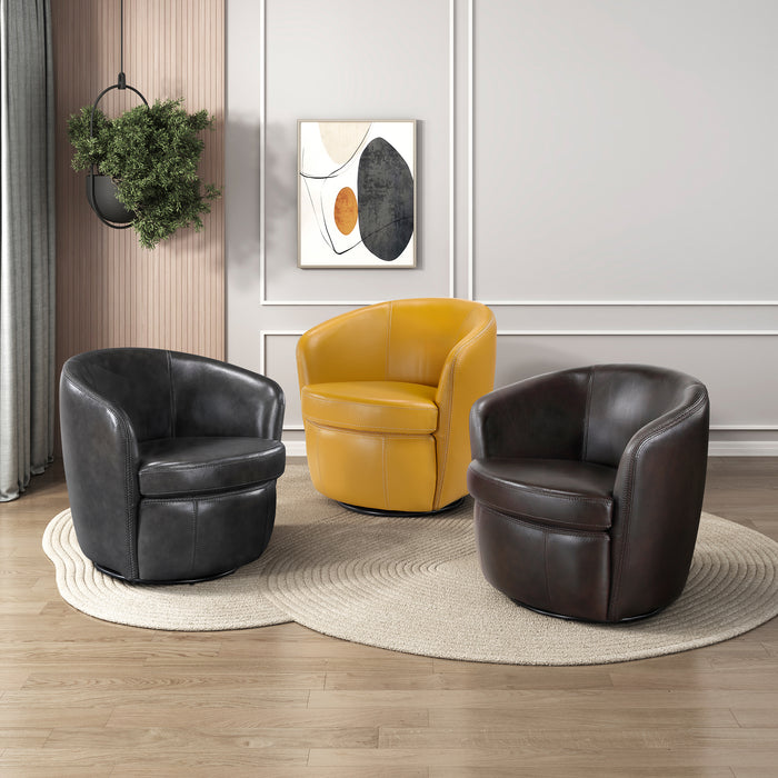 OakvillePark Evercliff Leather Swivel Chair