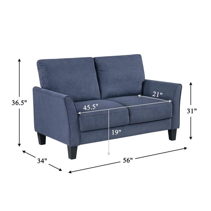 OakvillePark Islewyn Textured Fabric Loveseat