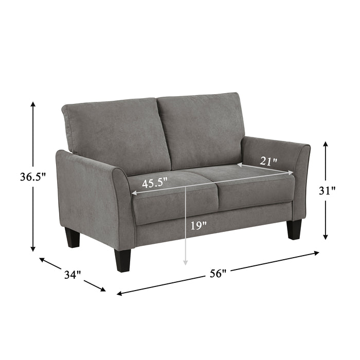 OakvillePark Islewyn Textured Fabric Loveseat