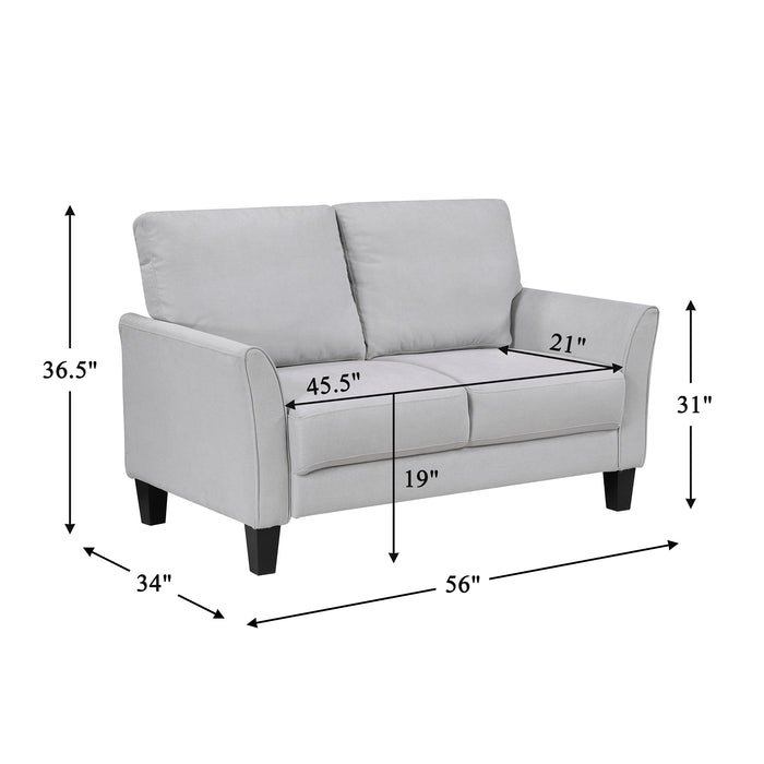 OakvillePark Islewyn Textured Fabric Loveseat