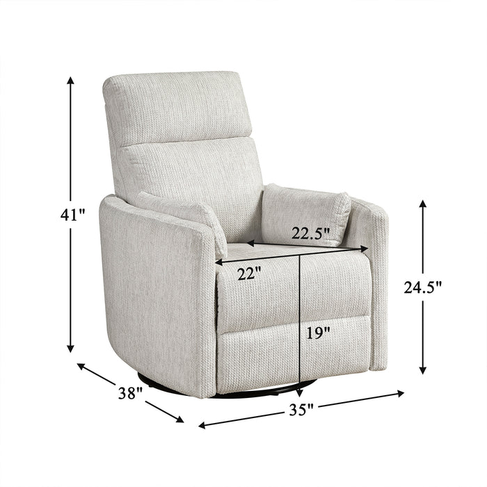 OakvillePark Arven Microfiber Swivel Glider Manual Recliner