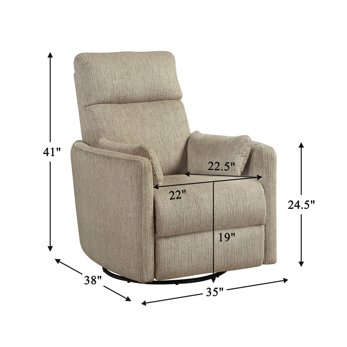 OakvillePark Arven Microfiber Swivel Glider Manual Recliner
