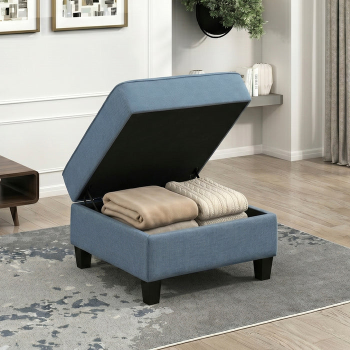 OakvillePark Silvercross Textured Fabric Ottoman with Storage