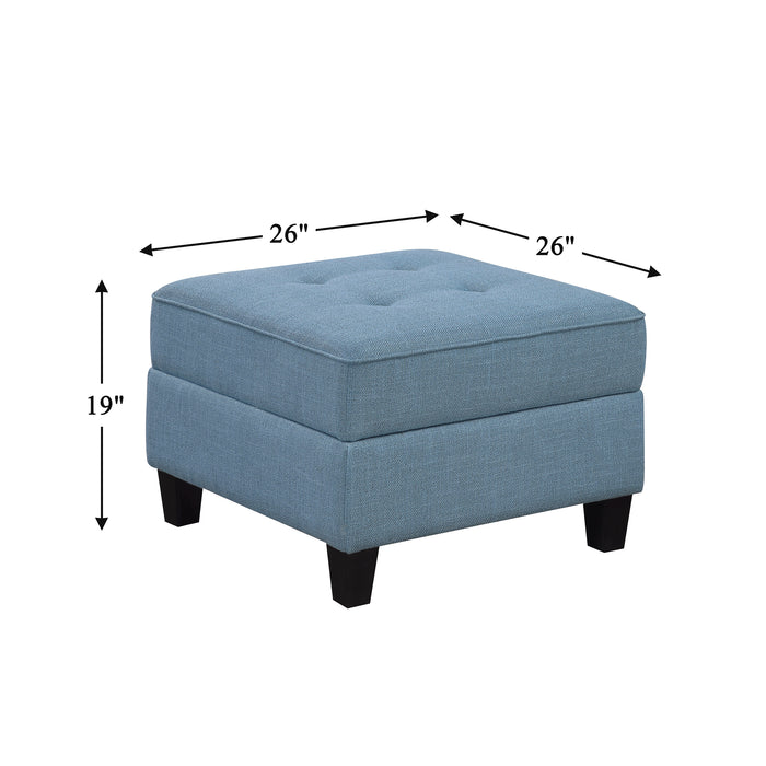 OakvillePark Silvercross Textured Fabric Ottoman with Storage