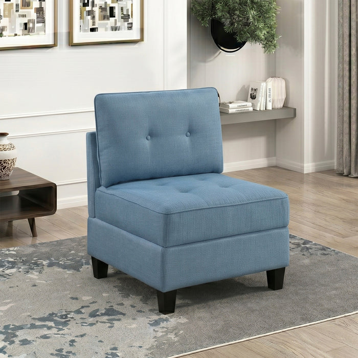 OakvillePark Silvercross Textured Fabric Armless Chair with Storage