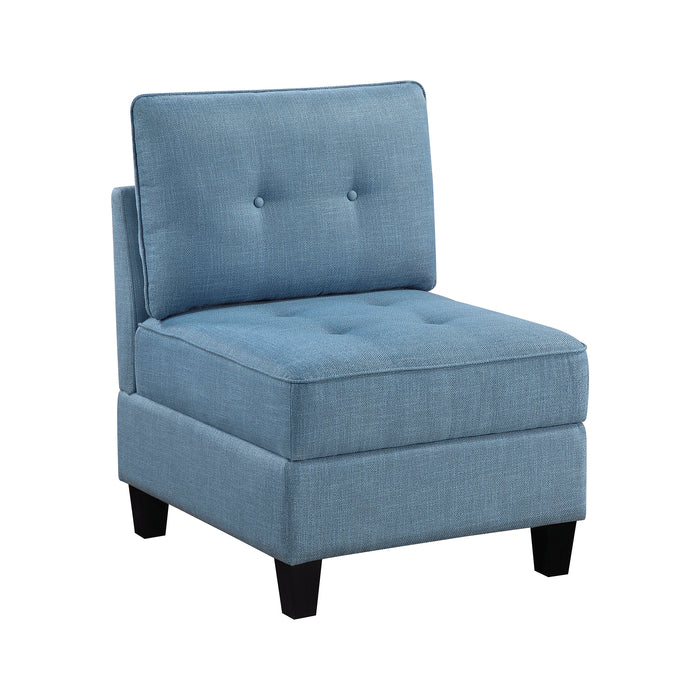 OakvillePark Silvercross Textured Fabric Armless Chair with Storage