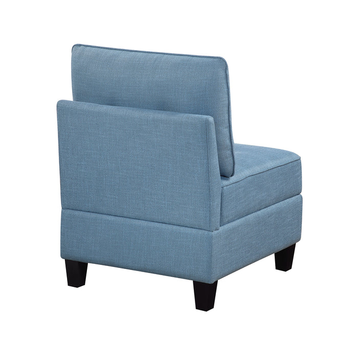 OakvillePark Silvercross Textured Fabric Armless Chair with Storage