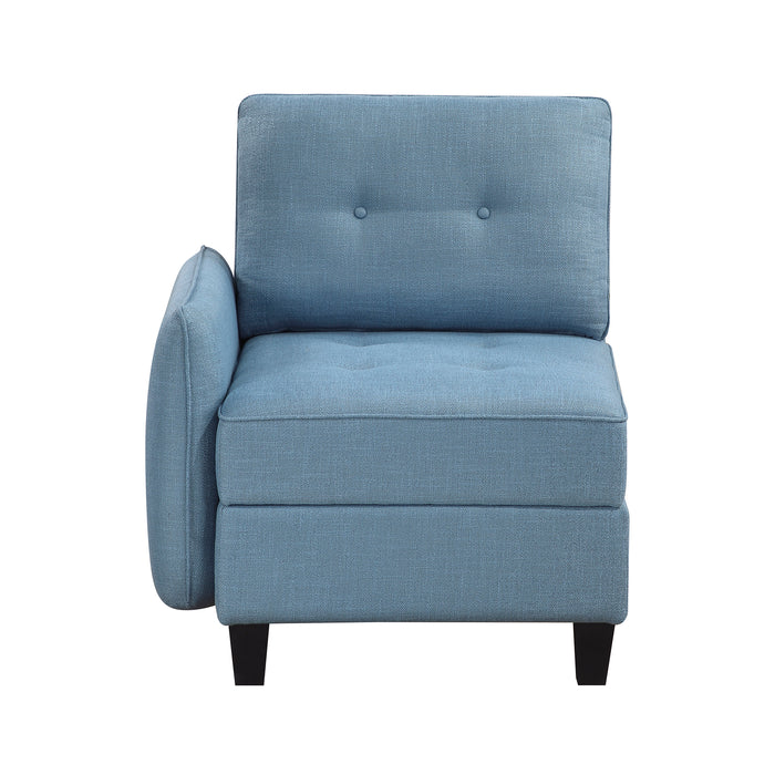 OakvillePark Silvercross Textured Fabric Reversible Chair with One Arm and Storage