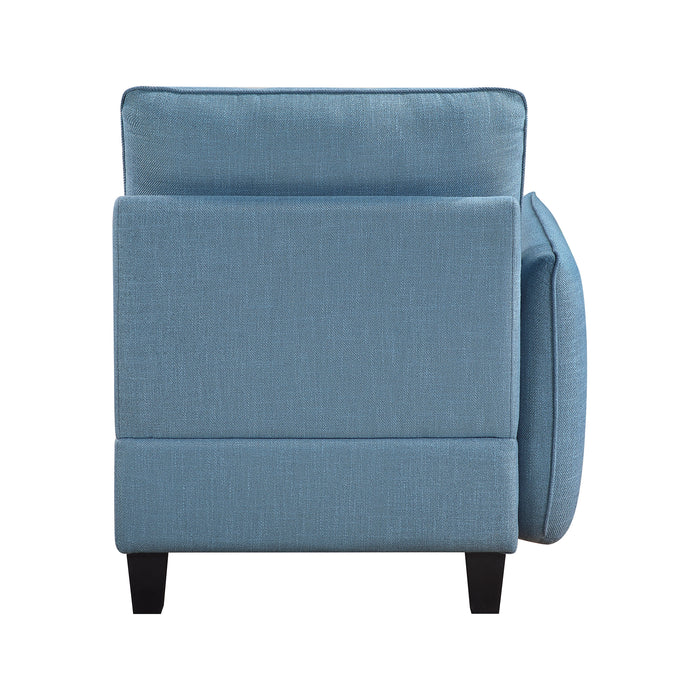 OakvillePark Silvercross Textured Fabric Reversible Chair with One Arm and Storage