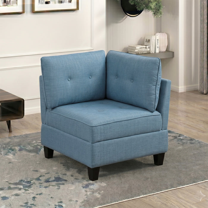 OakvillePark Silvercross Textured Fabric Corner Seat with Storage
