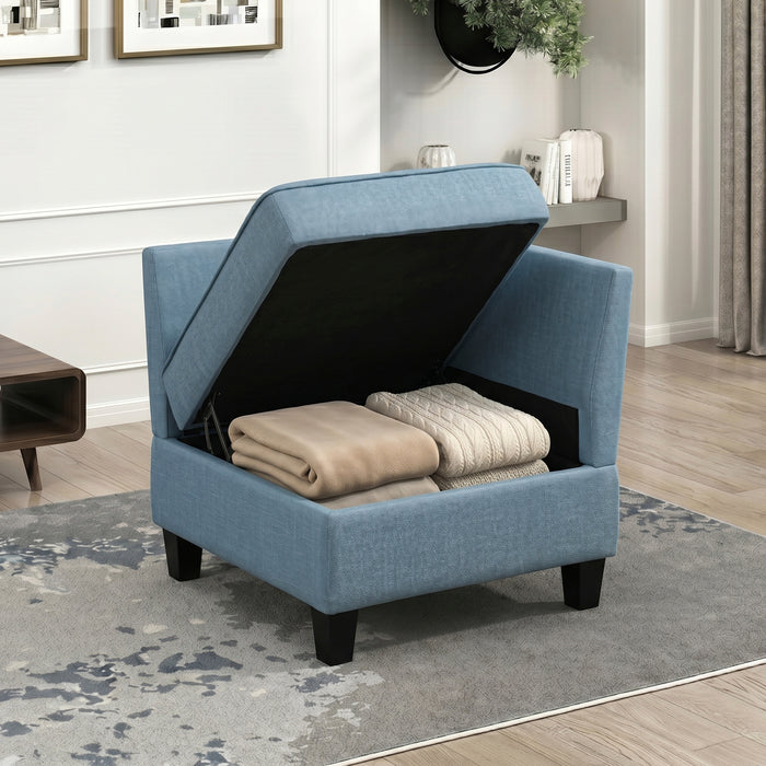 OakvillePark Silvercross Textured Fabric Corner Seat with Storage