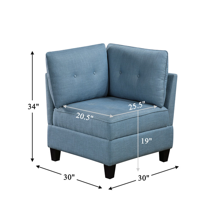 OakvillePark Silvercross Textured Fabric Corner Seat with Storage