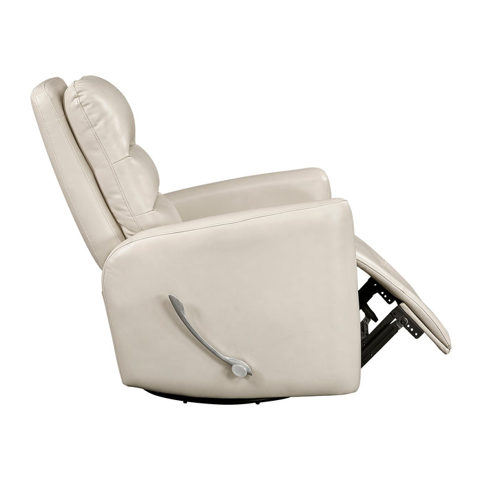 OakvillePark Crestshire Faux Leather Manual Swivel Glider Recliner