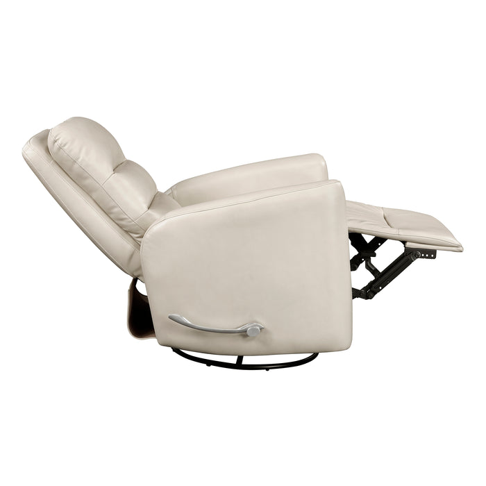 OakvillePark Crestshire Faux Leather Manual Swivel Glider Recliner