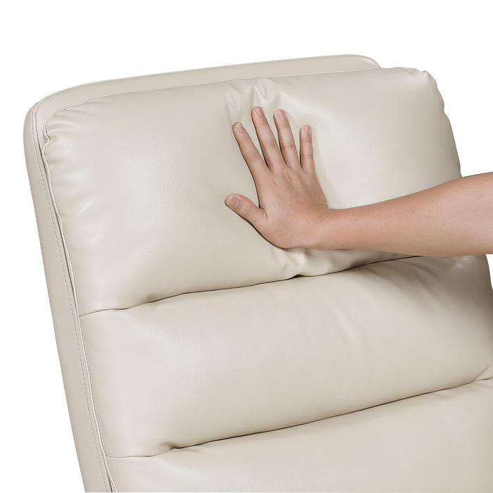 OakvillePark Crestshire Faux Leather Manual Swivel Glider Recliner