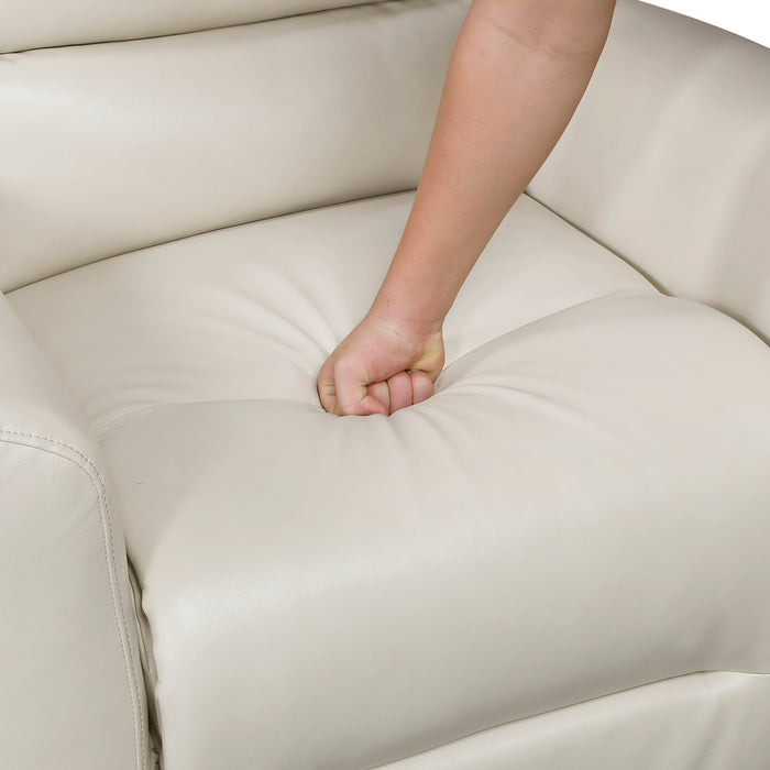 OakvillePark Crestshire Faux Leather Manual Swivel Glider Recliner