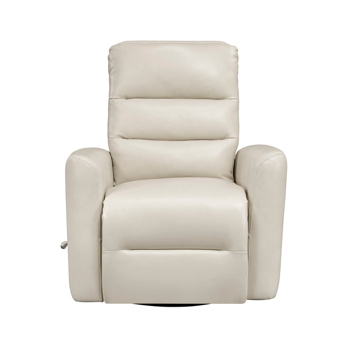 OakvillePark Crestshire Faux Leather Manual Swivel Glider Recliner