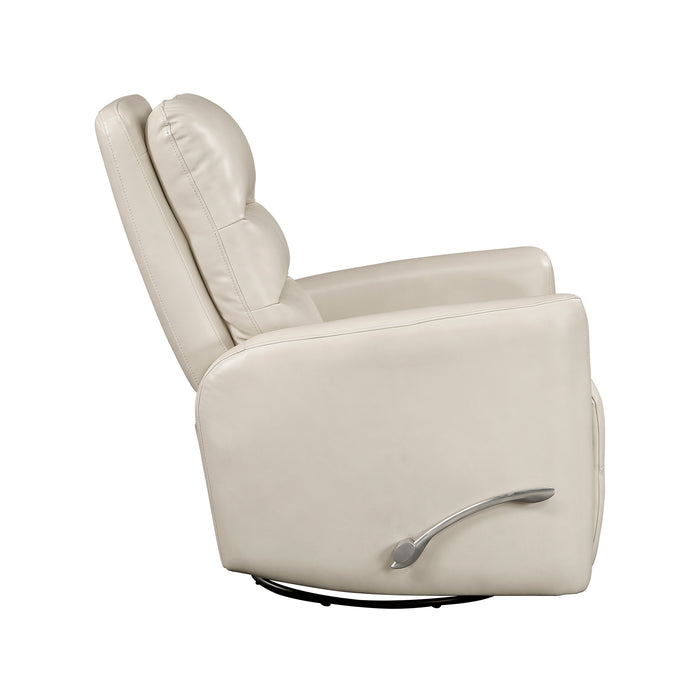 OakvillePark Crestshire Faux Leather Manual Swivel Glider Recliner