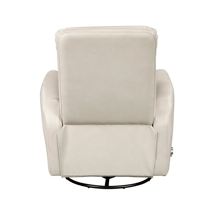 OakvillePark Crestshire Faux Leather Manual Swivel Glider Recliner