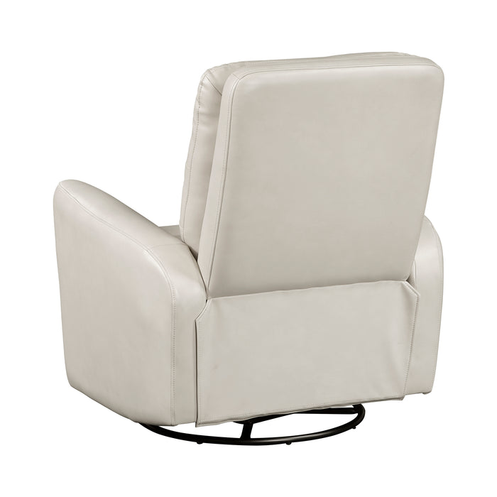 OakvillePark Crestshire Faux Leather Manual Swivel Glider Recliner